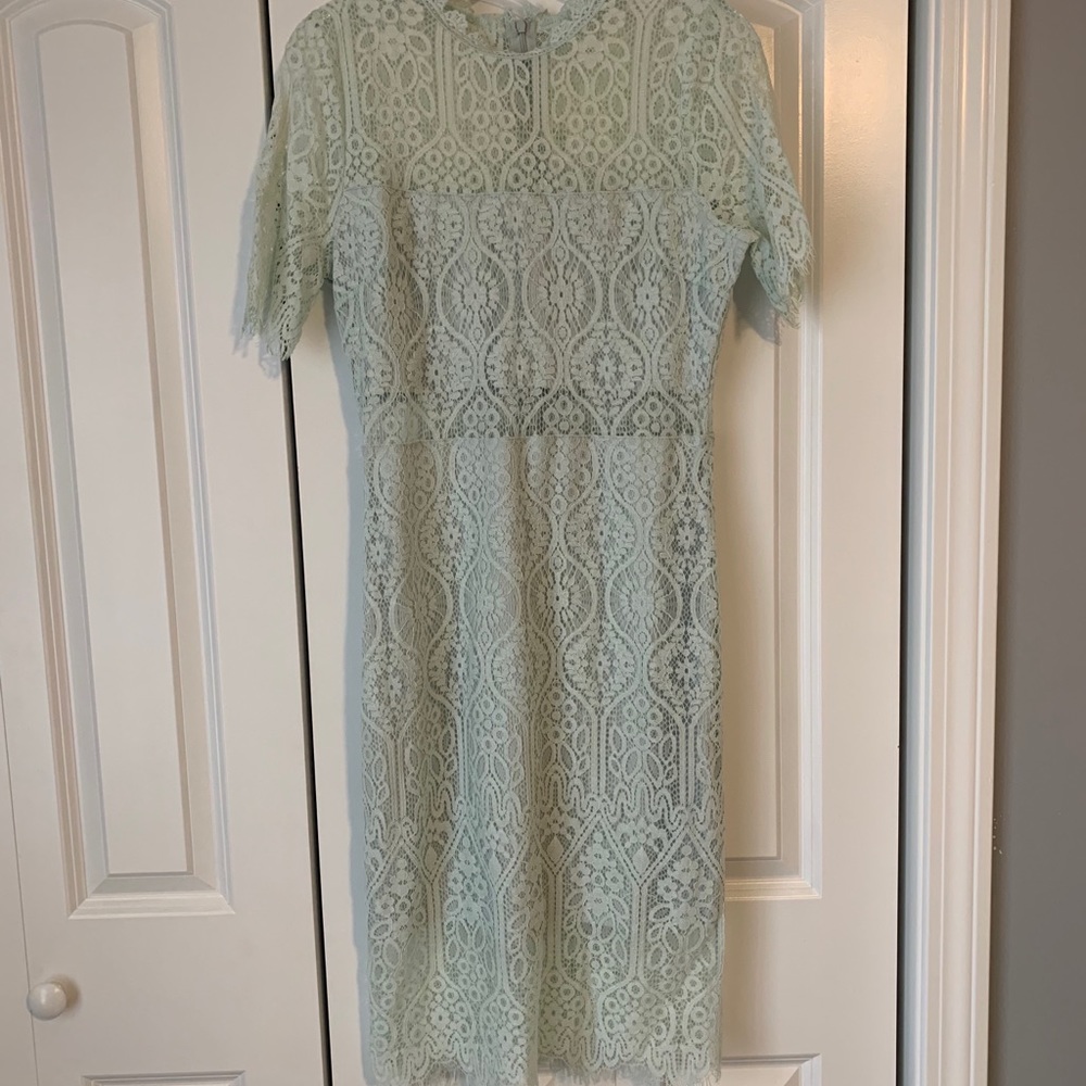 Lulus Mint Green Lace Midi Dress